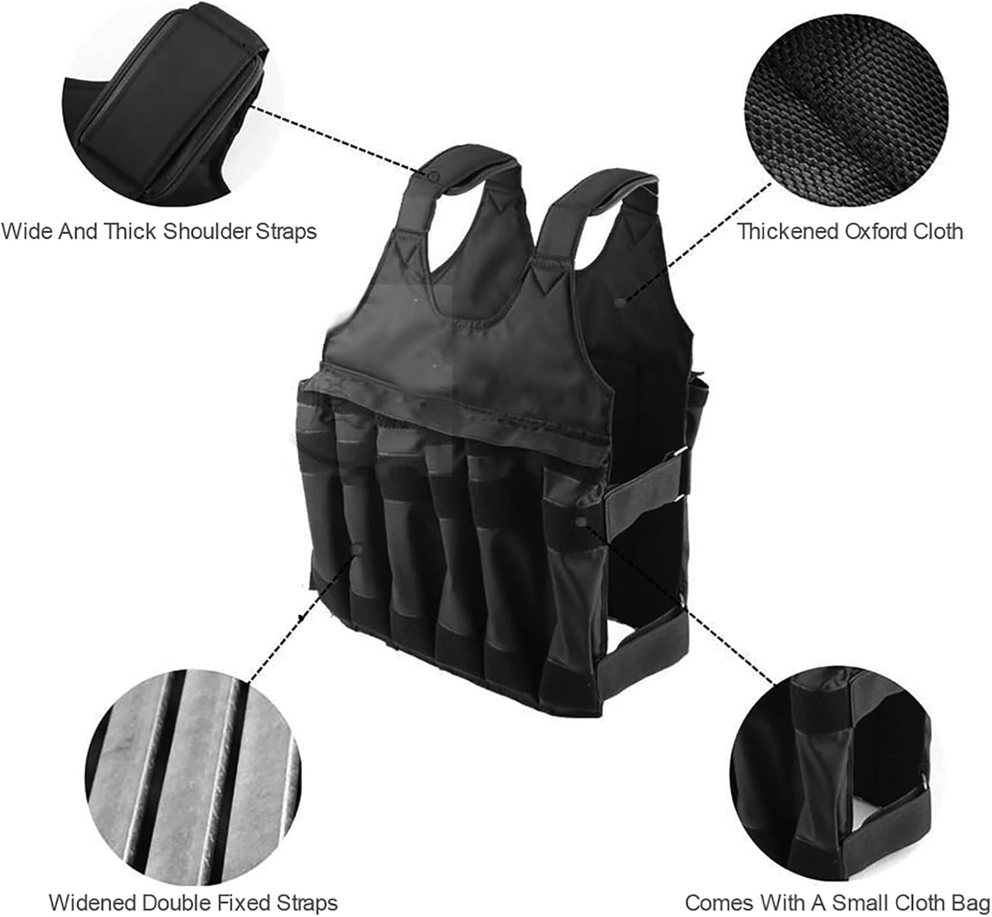 110 lb Resistance Adjustable Power Weighted Vest