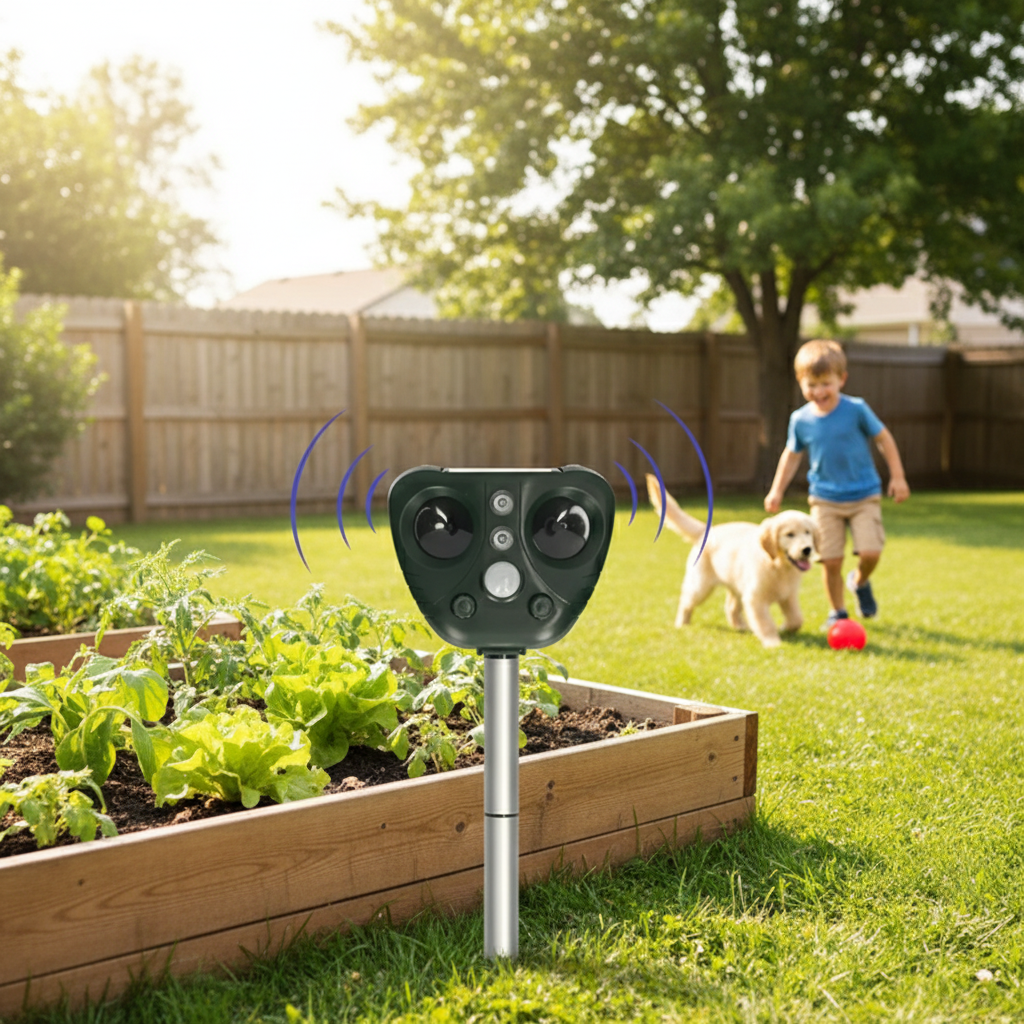 Solar Ultrasonic Animal Repellent
