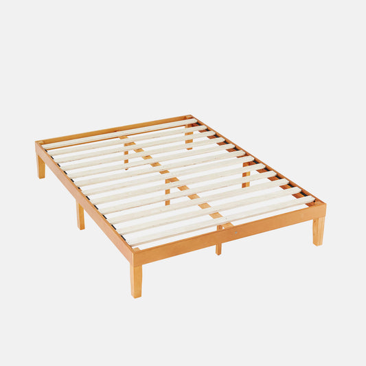 Sweetcrispy Minimalist Solid Wood Bed Frame for Bedroom