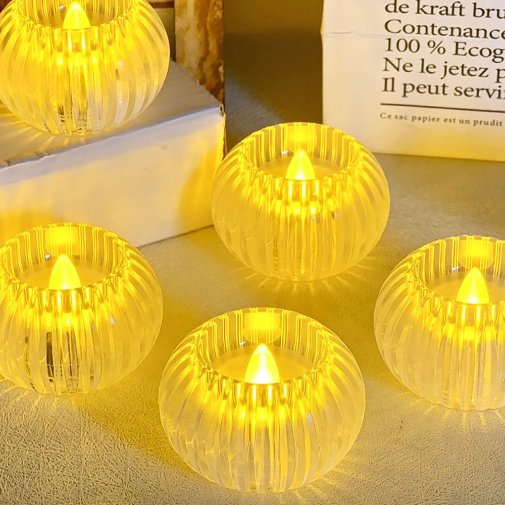 4 Pcs - Flameless LED Crystal Candle Light