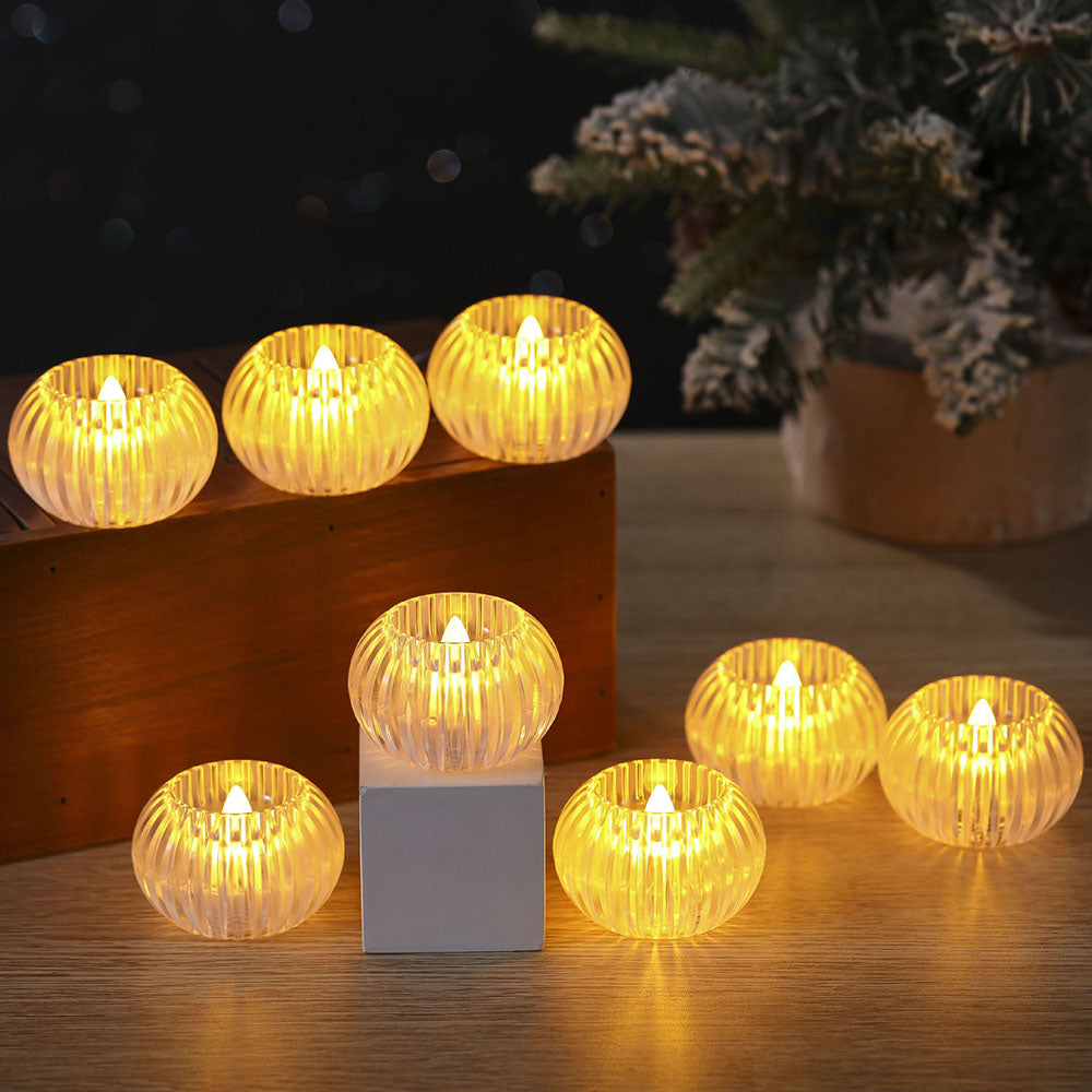 4 Pcs - Flameless LED Crystal Candle Light