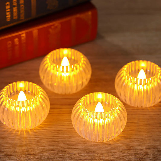 4 Pcs - Flameless LED Crystal Candle Light