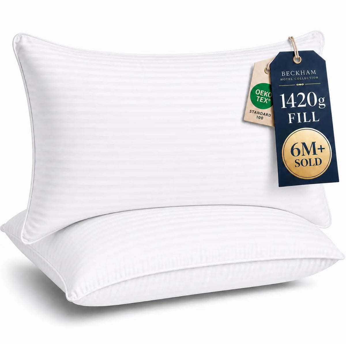 Beckham Hotel Collection Bed Pillows Queen Size Set of 2