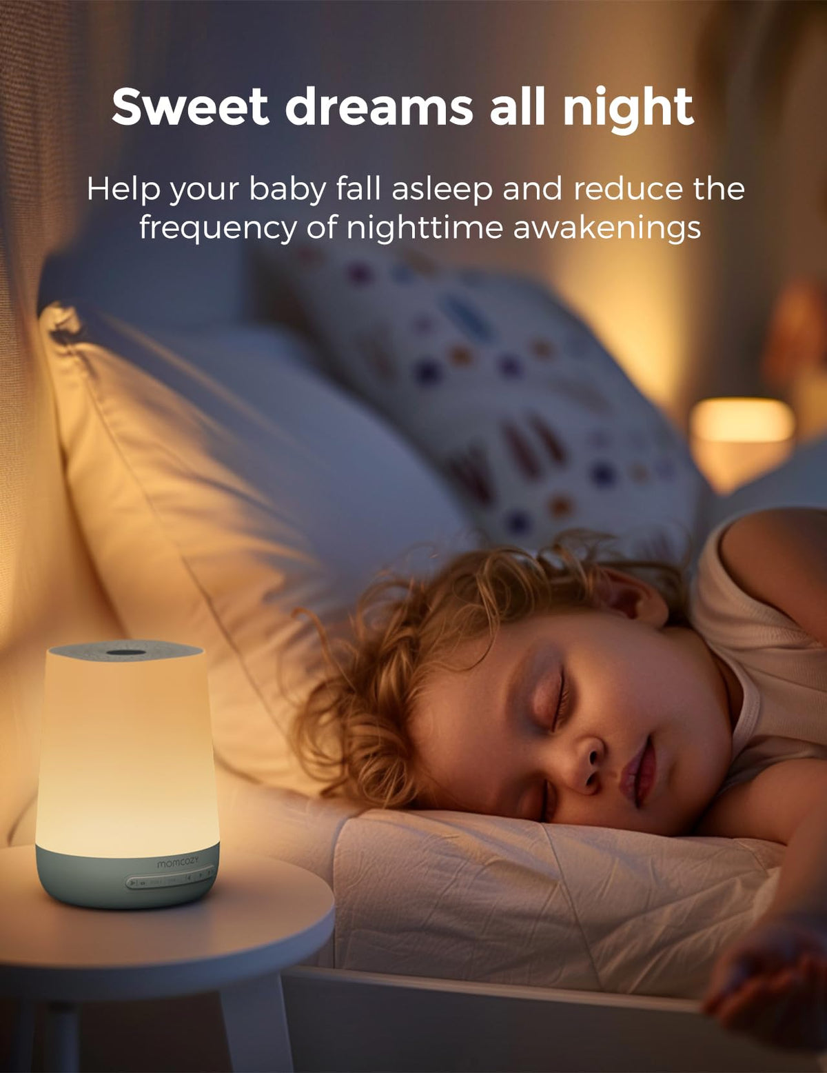 Momcozy Smart Baby Sound Machine with Night Light, White Noise Machine