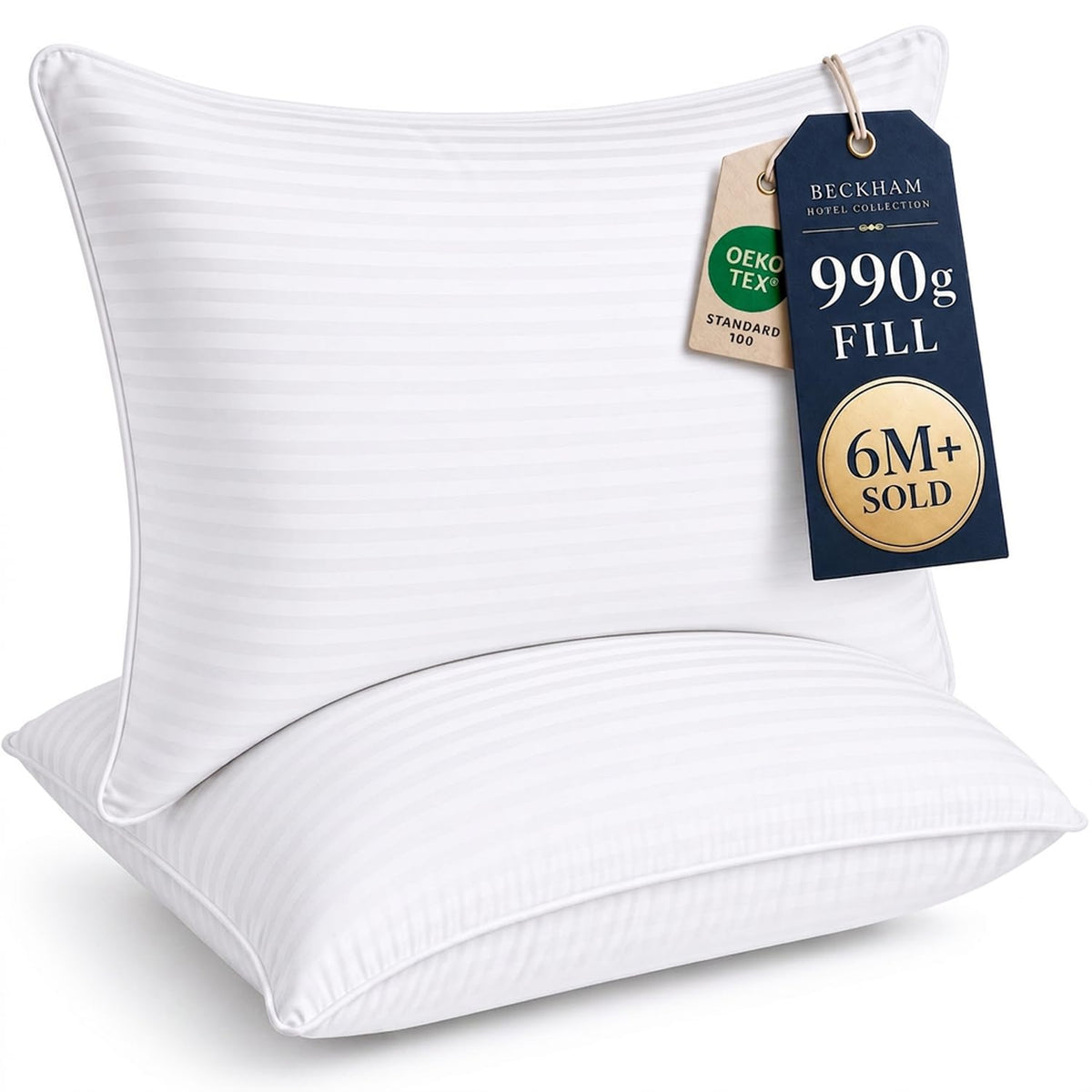 Beckham Hotel Collection Bed Pillows Queen Size Set of 2