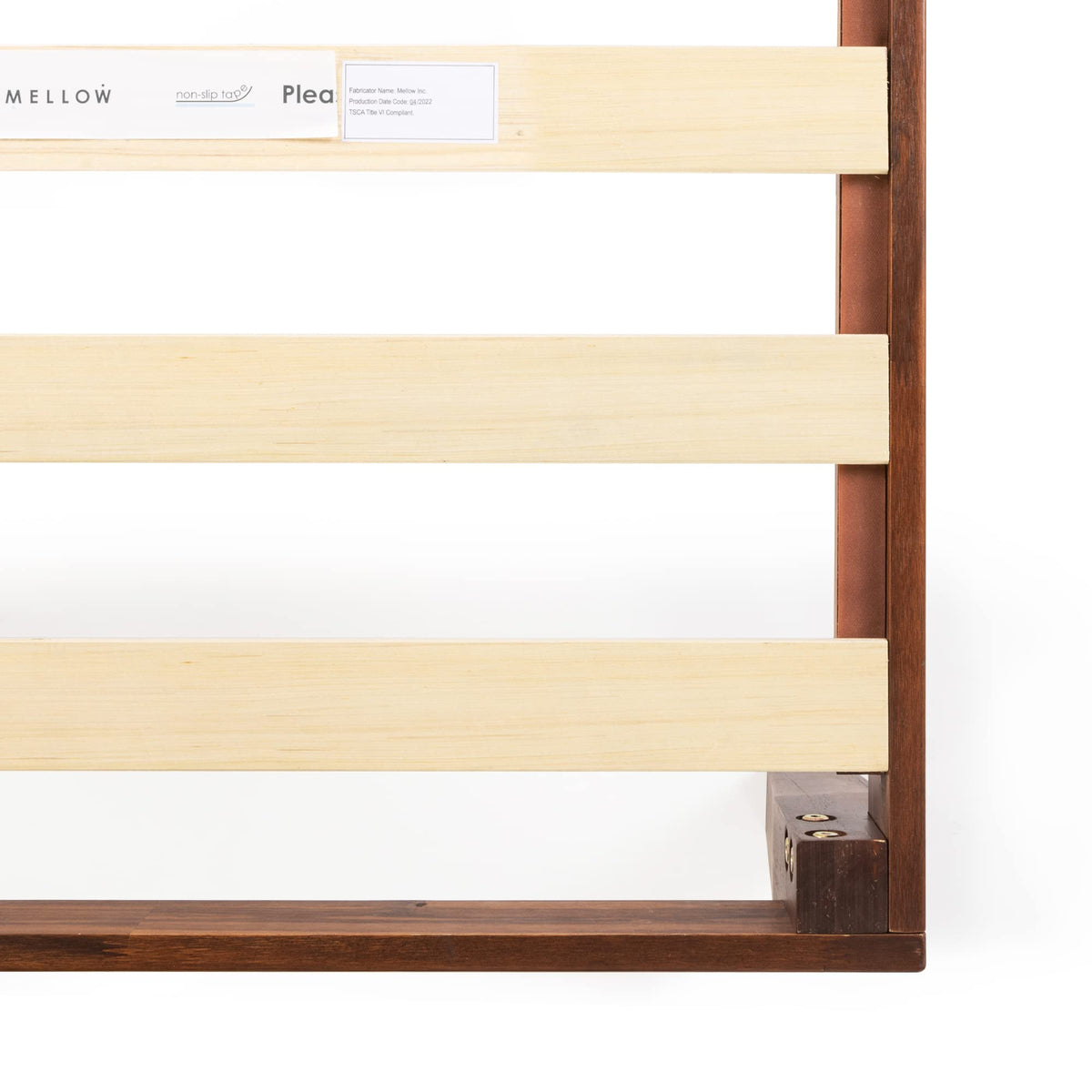 Mellow Naturalista Classic - 12 Inch Solid Wood Platform Bed with Wooden Slats, No Box Spring Needed, Easy Assembly, Queen, Pine