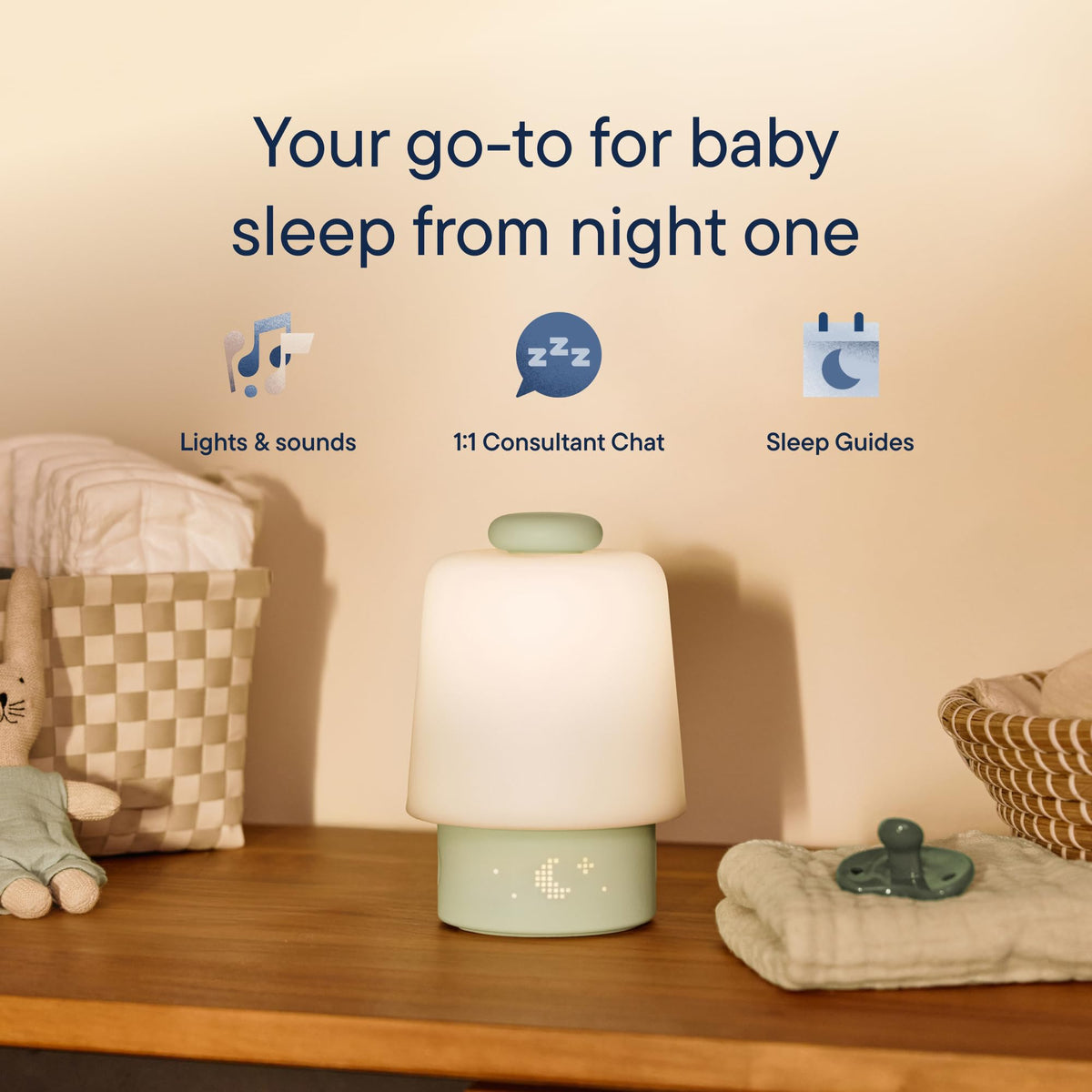 Hatch Baby Sound Machine & Night Light Routine Builder (Putty)