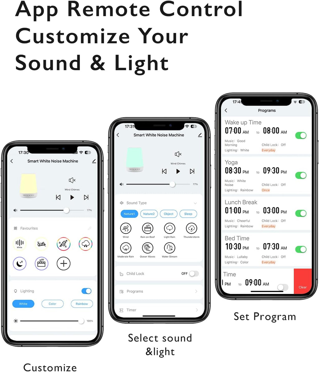 Momcozy Smart Baby Sound Machine with Night Light, White Noise Machine
