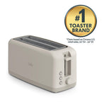 bella Fits-Anywhere™ 2-Slice Slim Toaster, Long Slot & Extra Wide, Oatmilk