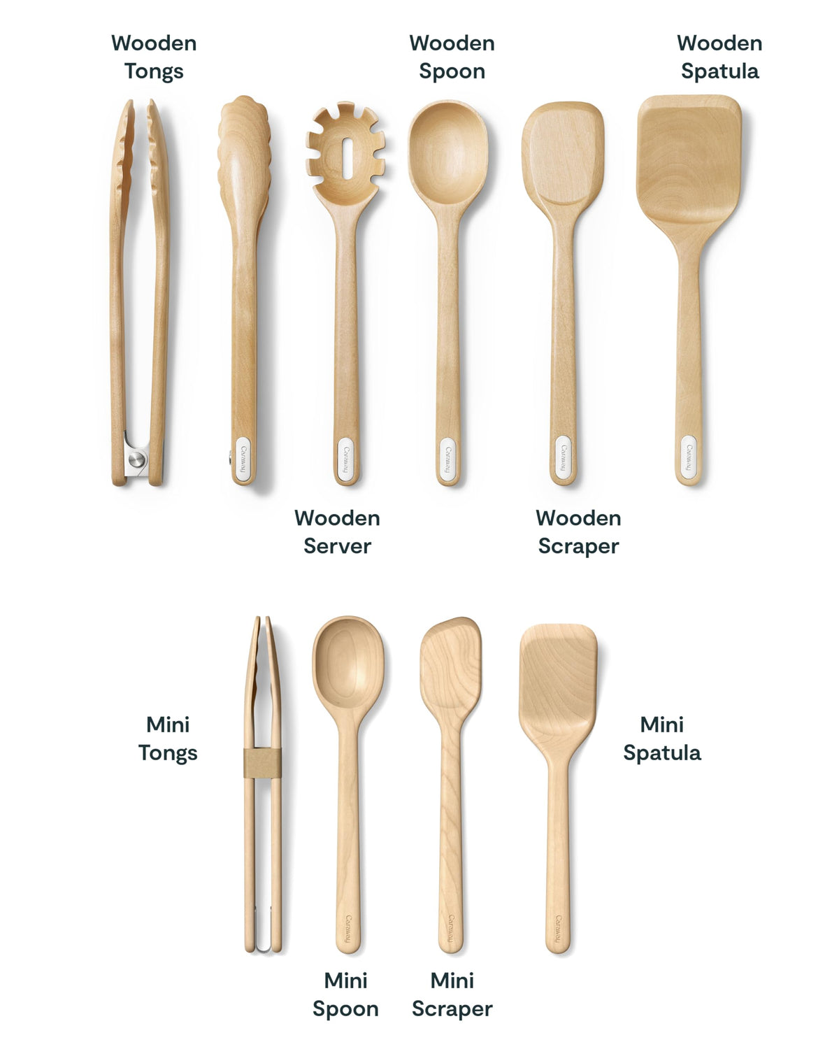 Caraway 5-Piece Wooden Utensil Set, Cooking Utensil Set