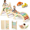 BlueWood Pikler Triangle Set with Safe Handle, Climbing Toys for 1-3 Year