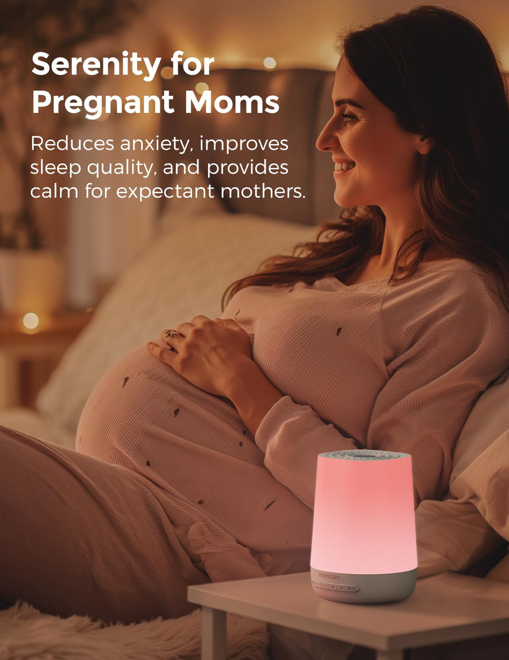 Momcozy Smart Baby Sound Machine with Night Light, White Noise Machine
