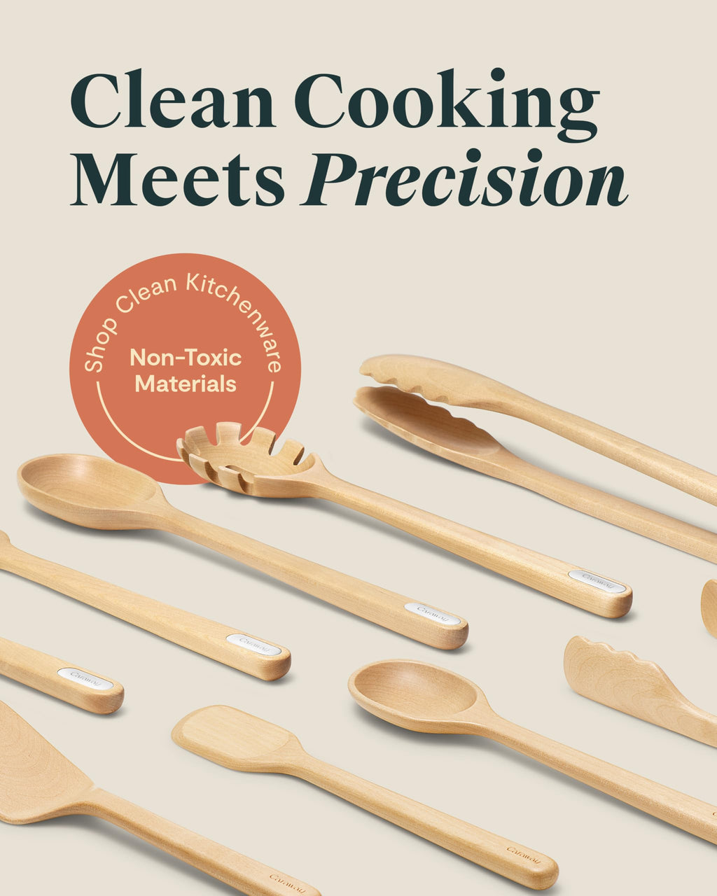 Caraway 5-Piece Wooden Utensil Set, Cooking Utensil Set