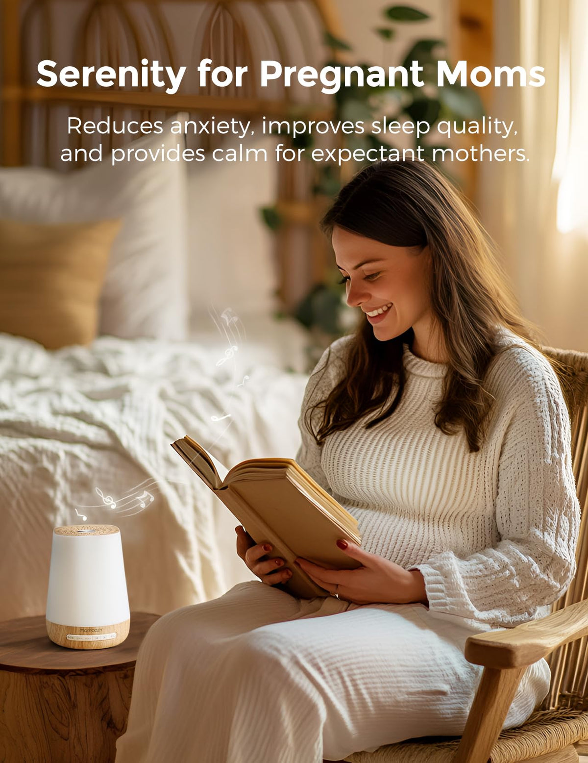 Momcozy Smart Baby Sound Machine with Night Light, White Noise Machine