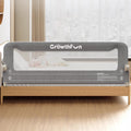 Foldable Bed Rail for Toddlers, 71in Reinforced Carbon Steel Frame&Connectors, Breathable Cationic Fabric - Safety Toddler Bed Rails for Queen, King, Twin, Full, No-Tool Setup.