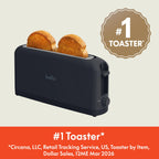 bella Fits-Anywhere™ 2-Slice Slim Toaster, Long Slot & Extra Wide, Oatmilk