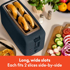 bella Fits-Anywhere™ 2-Slice Slim Toaster, Long Slot & Extra Wide, Oatmilk