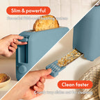 bella Fits-Anywhere™ 2-Slice Slim Toaster, Long Slot & Extra Wide, Oatmilk