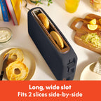 bella Fits-Anywhere™ 2-Slice Slim Toaster, Long Slot & Extra Wide, Oatmilk