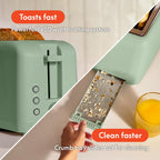 bella Fits-Anywhere™ 2-Slice Slim Toaster, Long Slot & Extra Wide, Oatmilk