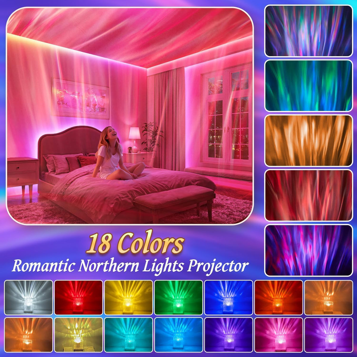 Ambient Lighting, 16 Colors Led Lights for Bedroom, Gift Ideas, Room Decor