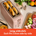 bella Fits-Anywhere™ 2-Slice Slim Toaster, Long Slot & Extra Wide, Oatmilk