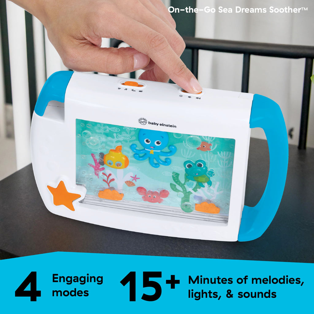 Baby Einstein Sea Dreams Soother Musical Crib Toy and Sound Machine, Pink, Newborn and up