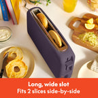 bella Fits-Anywhere™ 2-Slice Slim Toaster, Long Slot & Extra Wide, Oatmilk