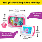 Baby Einstein Sea Dreams Soother Musical Crib Toy and Sound Machine, Pink, Newborn and up