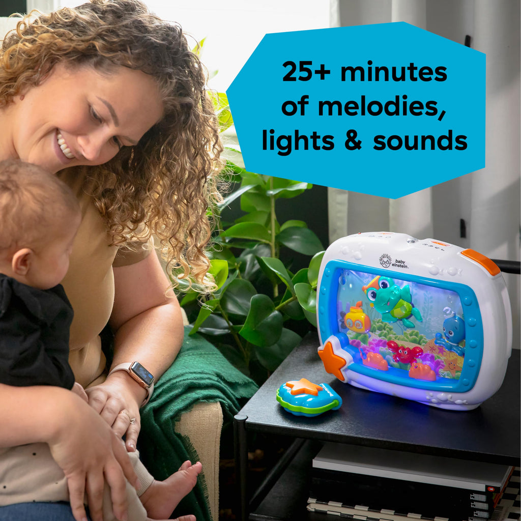 Baby Einstein Sea Dreams Soother Musical Crib Toy and Sound Machine, Pink, Newborn and up