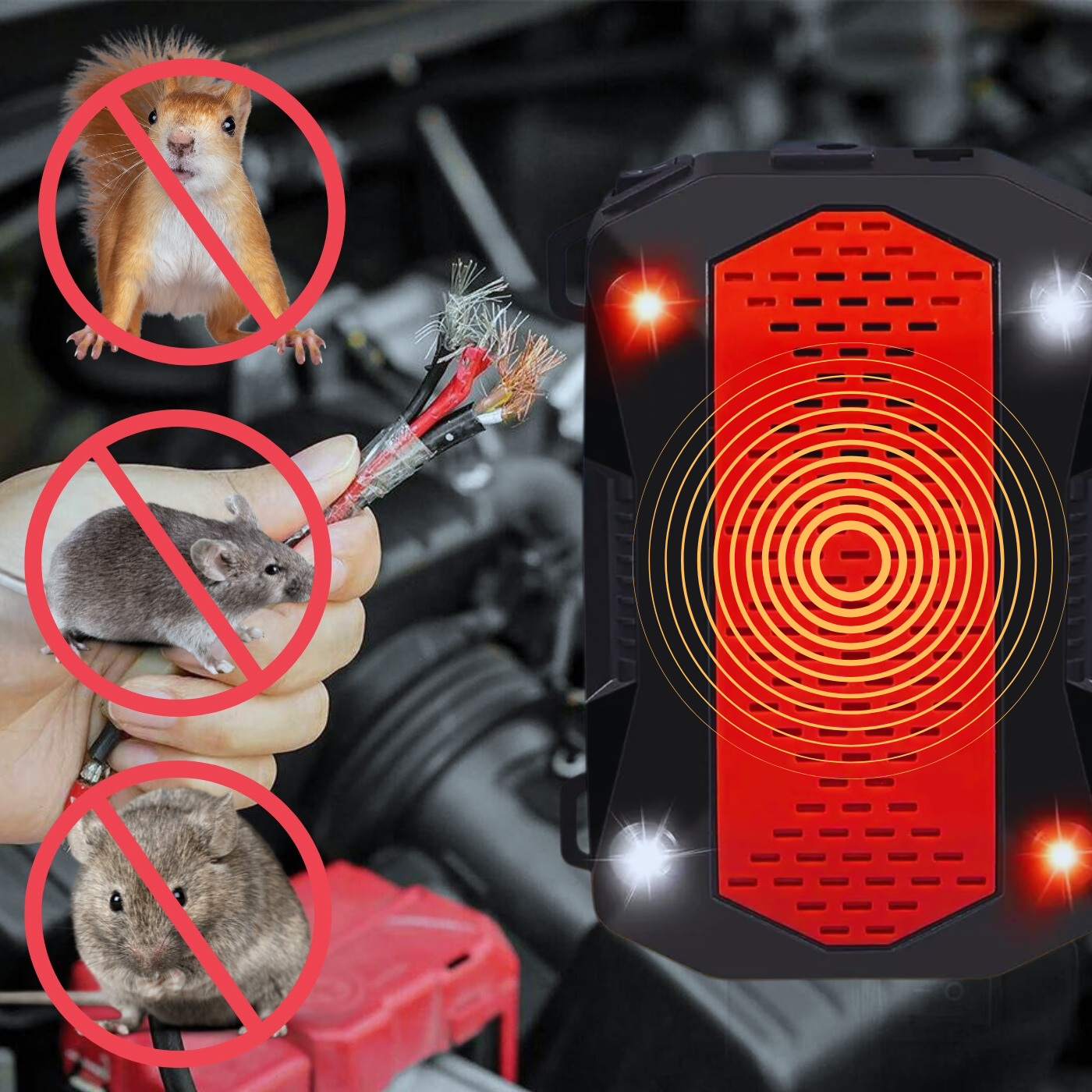 Ultimate Mouse Vehicle Protector PACK of 2 - Ultrasonic Mice Repeller