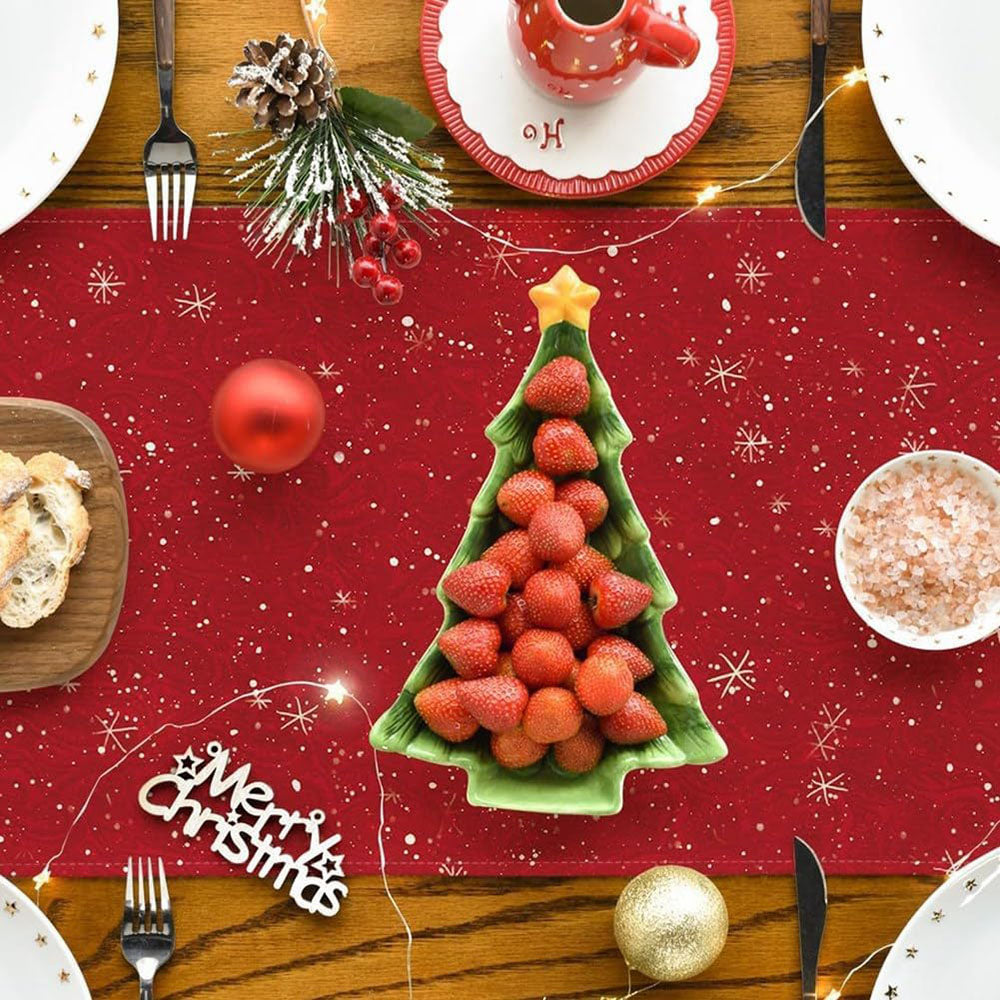 Adorable Christmas Snowman Table Runner