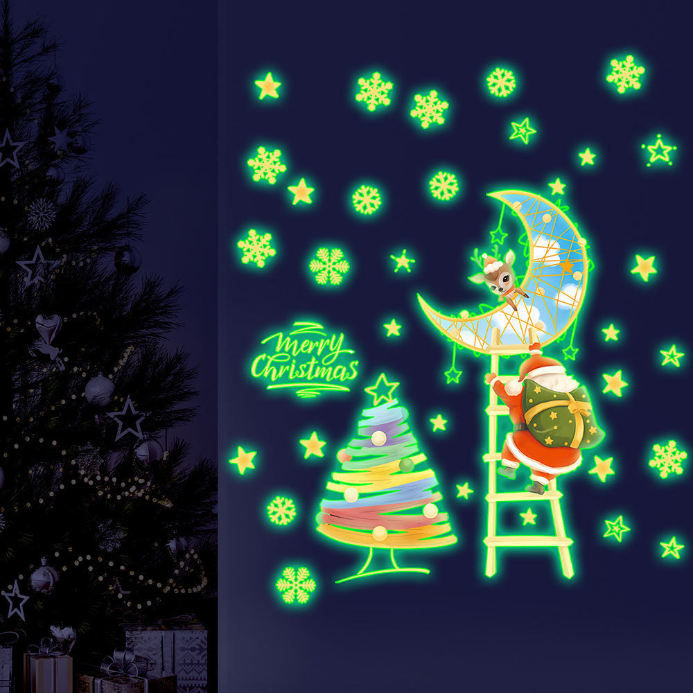 Glow In the Dark Christmas Stickers Set