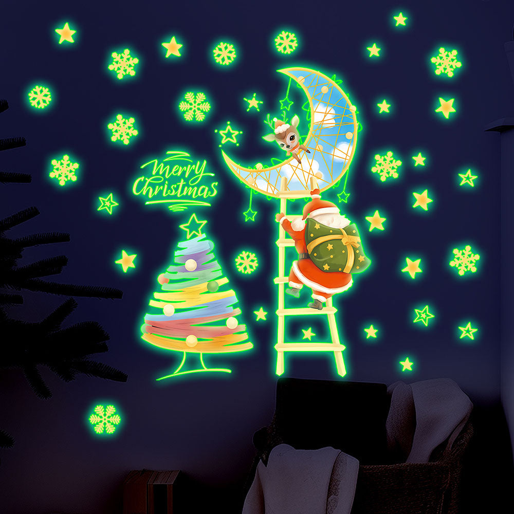 Glow In the Dark Christmas Stickers Set