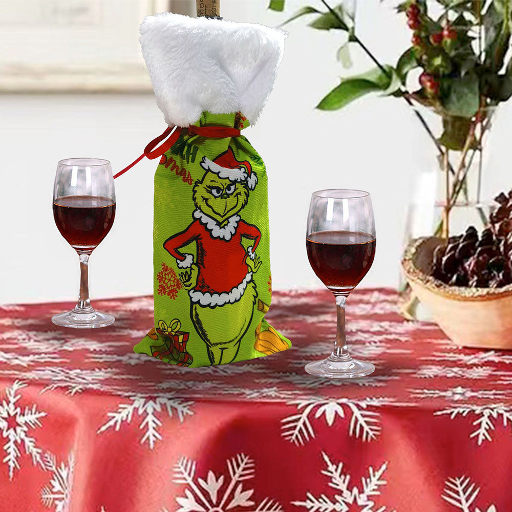 Naughty Christmas Wine Bottle Cover