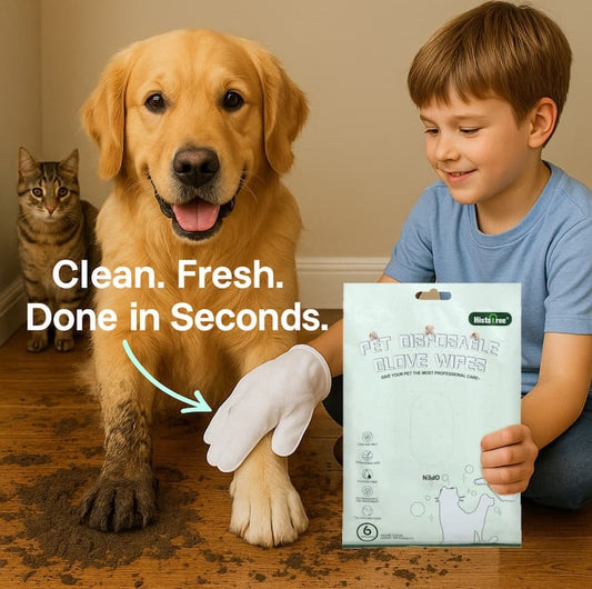 WagGlove™ - Natural Deodorizing Wipes for Sensitive Pets