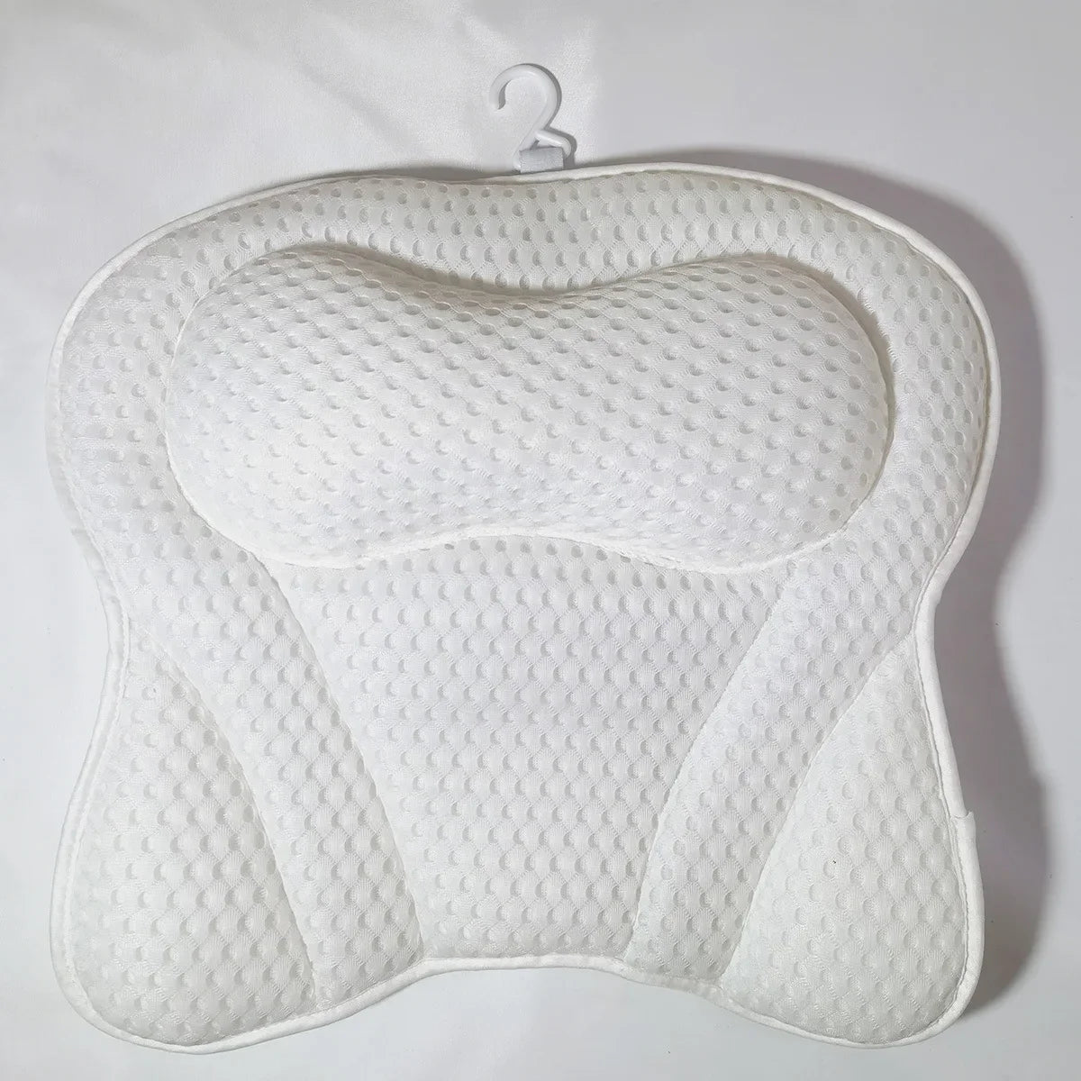 Bath Pillow — Luxury 4D Air-Mesh, Neck & Back Support, Non-Slip Suction Cups