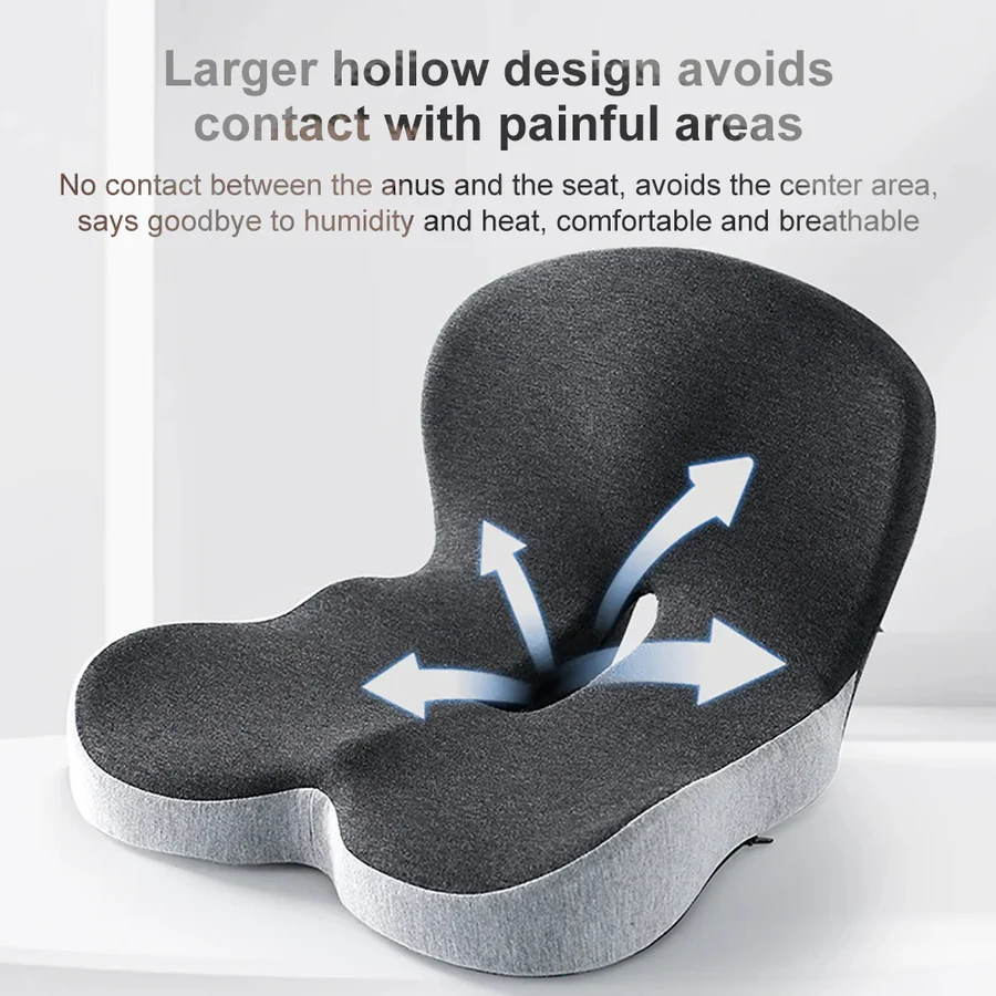 Memory Foam Lumbar Pillow Seat Cushion