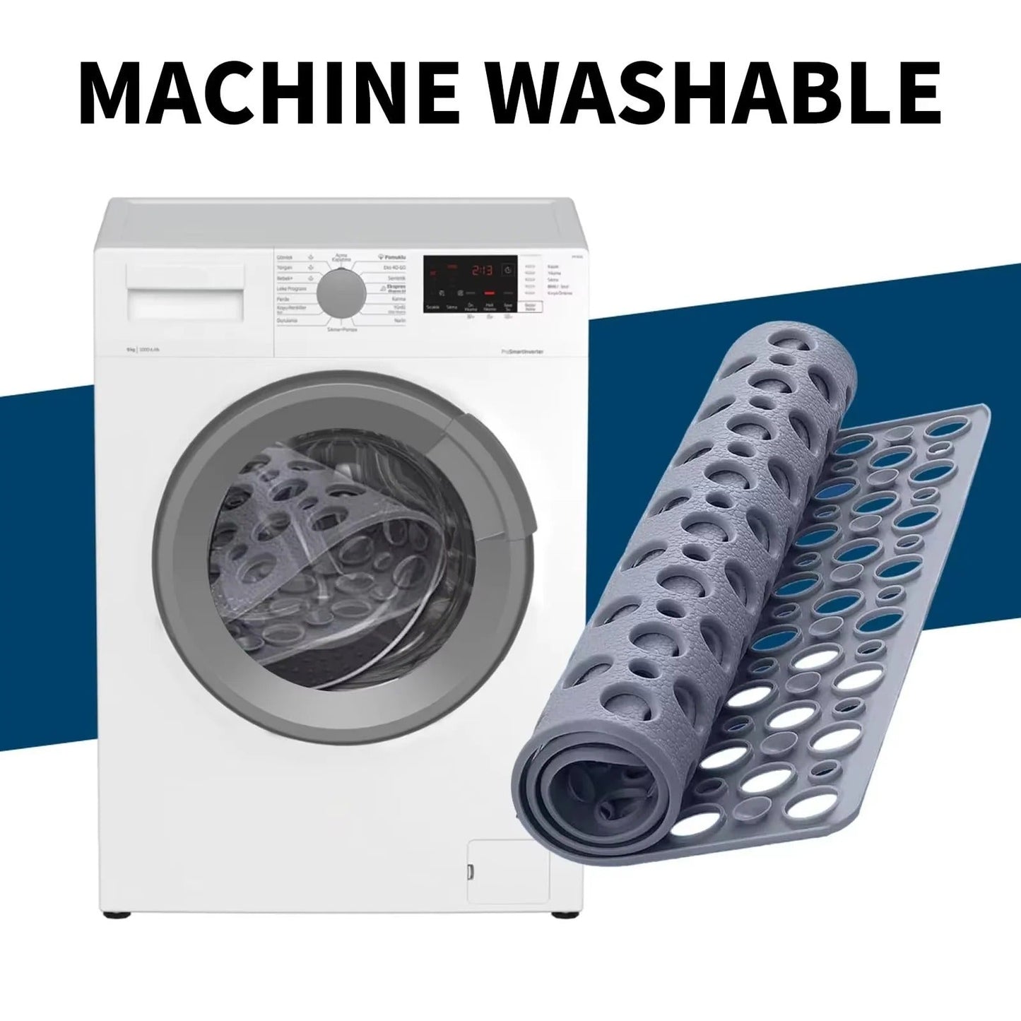 Anti-Mold Shower Mat with Non-Slip Extra-Porous TPE Design