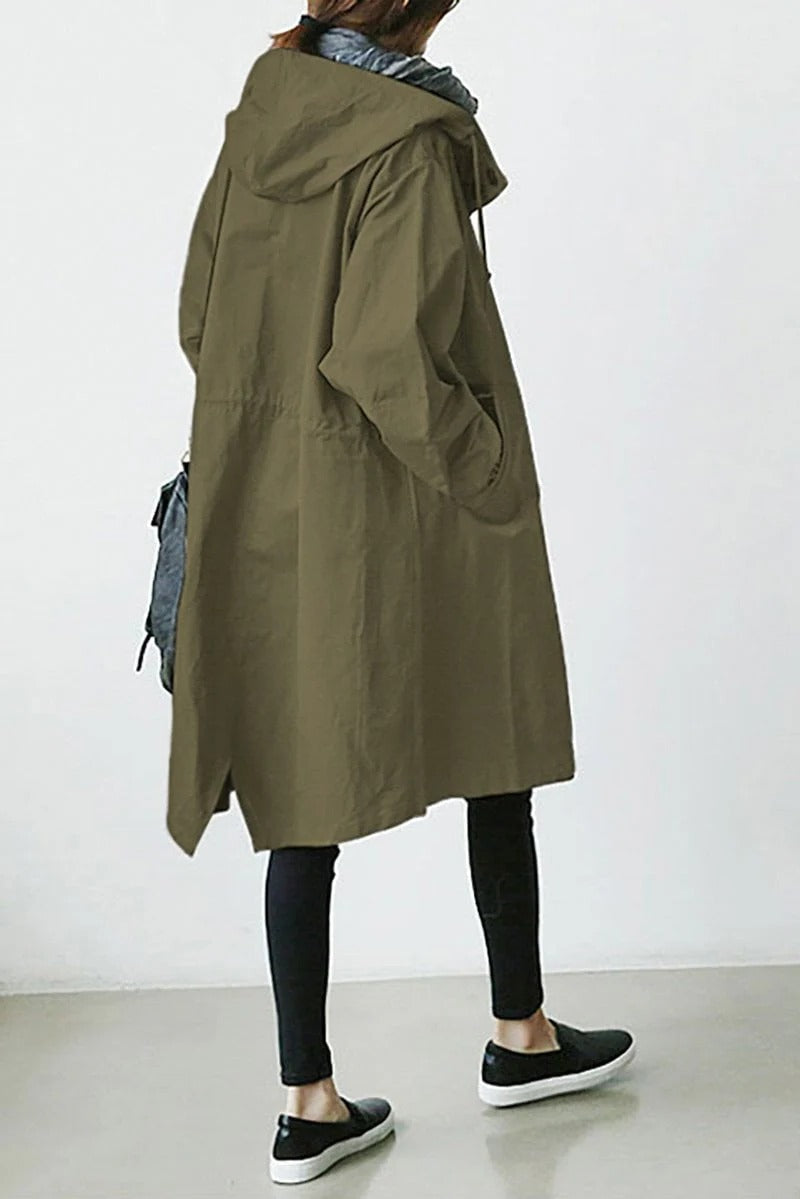 Hooded Waterproof Trench Coat