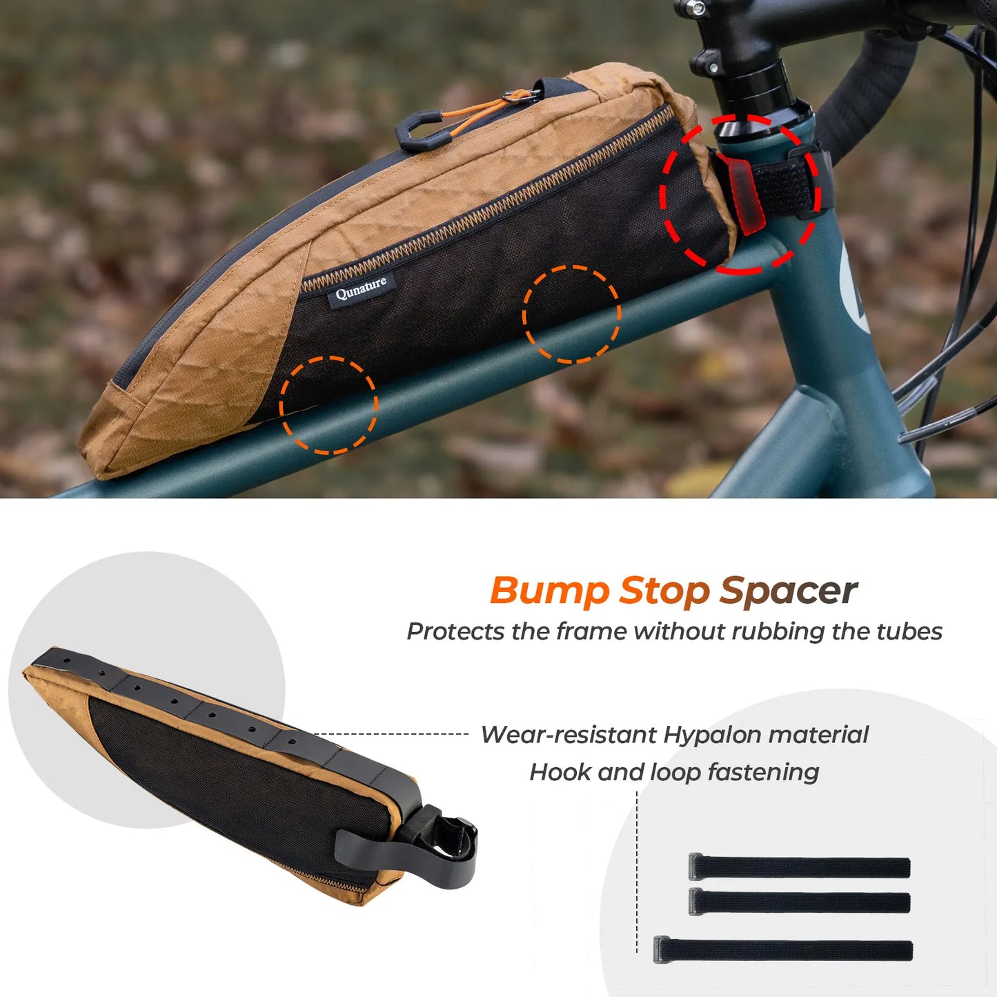 Cycling Top Tube Bag Water-repellent Front Frame Pouch for Bike Storage