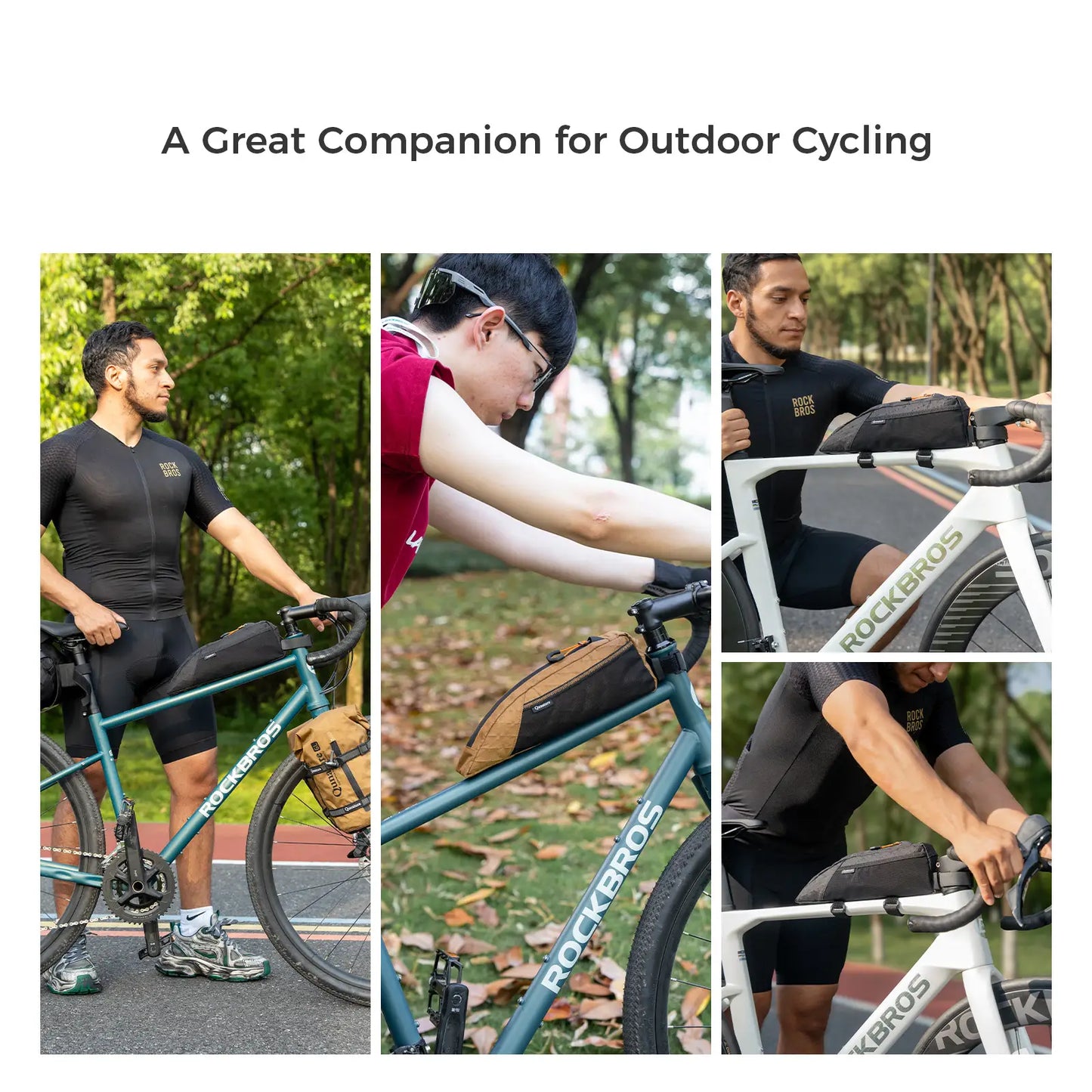 Cycling Top Tube Bag Water-repellent Front Frame Pouch for Bike Storage