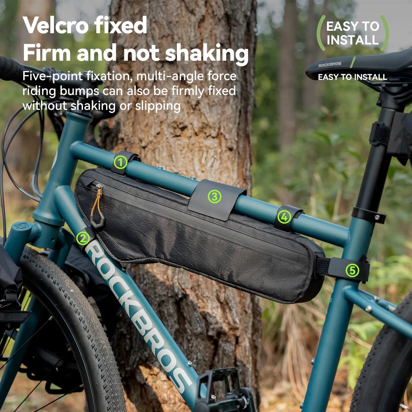 Waterproof Bike Down Tub Bag - Lightweight Cycling Storage for Bikepacking